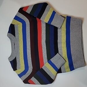 Gap Knit Striped Sweater Colourful crewneck sweater